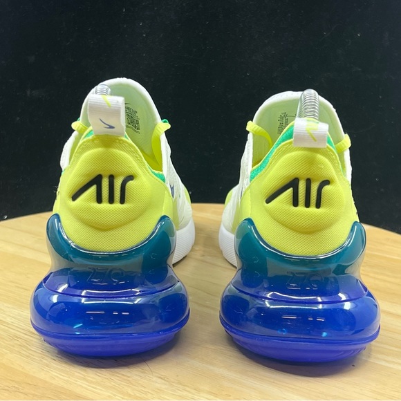 Nike Air Max 270BG White/ Green/ Blue Game Royal Shoes (FN6982 100) multi size - Picture 6 of 9